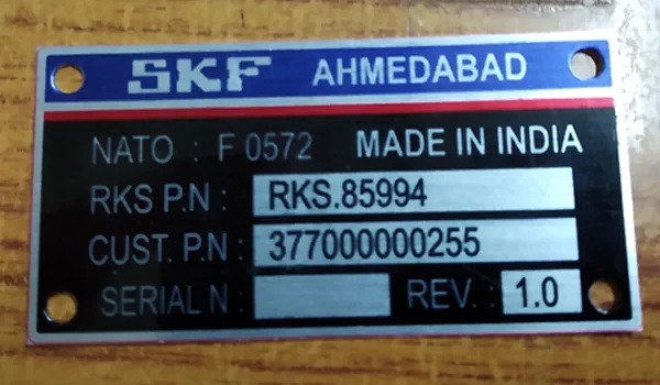 motor name plates india